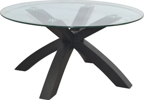 Couchtisch Massivholz Eiche mit Glasplatte