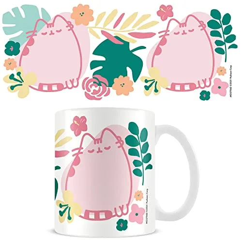 Pyramid Europe Pusheen Kaffeetasse in Geschenkbox (Tropical Design) 325ml Keramik-Kaffeebecher - Offizielles Lizenzprodukt