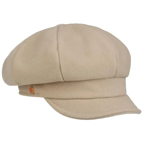 Mayser Damen Ballonmütze Wide Fit Visor Made in EU Herbst Winter beige M (57-58 cm)