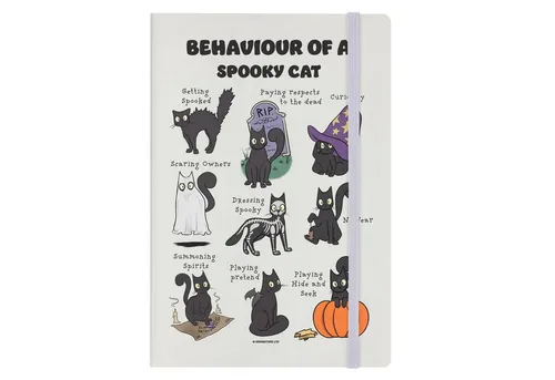 Grindstore Notizbuch Gothic Notizbuch Spooky Cat, Notizbuch gothic