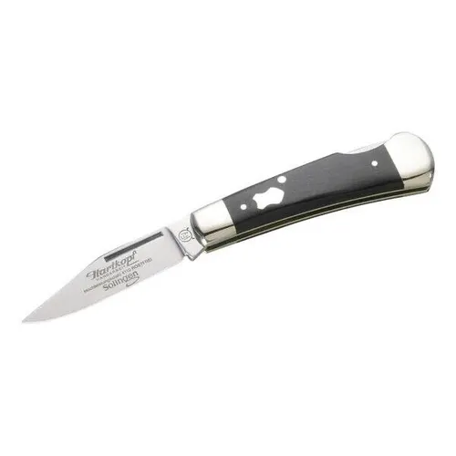 Hartkopf-Solingen Taschenmesser 1.4110 Stahl, Eben - Hochwertiges Handwerkzeug - Taschenmesser aus 1.4110 Stahl, ideal für Handwerk und Outdoor-Aktivitäten, mit robustem Ebenholzgriff für optimalen Halt.