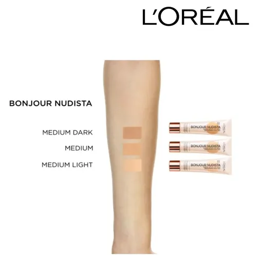 Produktbild L OREAL BONJOUR NUDISTA BB Creme Flüssige Tönung Teint Erwachen Medium Light Neu