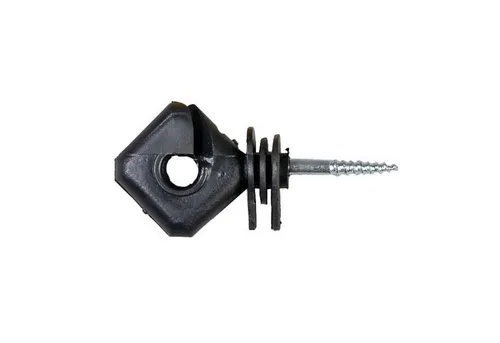 Electra Zaunpfosten Ringisolator eckig, 200 Stück mit Einschraubhilfe - Eckige Ringisolatoren für Holzpfähle mit verzinktem Metallkern und hoher Stabilität. Das Set umfasst 200 Stück und eine praktische Einschraubhilfe für einfache Montage. Langlebig und witterungsbeständig für zuverlässigen Einsatz im Weidezaun.