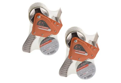 HAC24 Klebeband Paketbandabroller Handabroller Klebebandabroller für Paketbänder (2-St) Inkl. 4 Rollen
