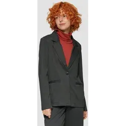 Eleganter QS Karierter Blazer aus Viskosemix in Schwarz (Größe 44) - Damen Blazer im Regular Fit mit elastischem Karomuster, ungefüttert und stylischem Reverskragen – perfekt für einen lässigen oder eleganten Look.