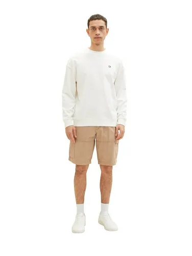 TOM TAILOR Herren Bermuda Shorts 1036304 - Desert Fawn, 32 - Herren-Shorts im Relaxed Fit mit praktischen aufgesetzten Taschen, ideal für Sommer, Urlaub und Freizeit. Aus weichem Baumwoll-Stoff für hohen Tragekomfort.