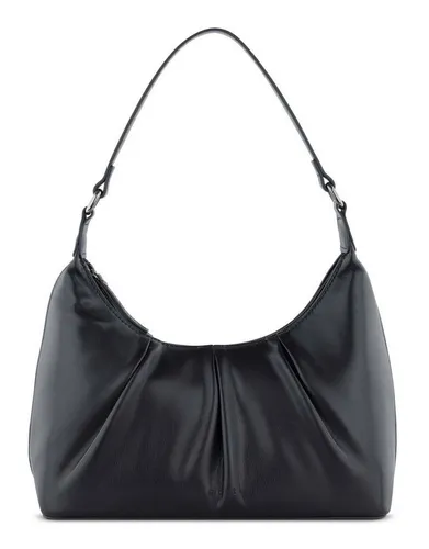 bugatti Mila kleine Schultertasche aus Kunstleder - Damen-Schultertasche in elegantem Schwarz, leicht und ideal für den Alltag, mit sicherem Reißverschluss und gut organisierter Innenaufteilung für Ihre Essentials.