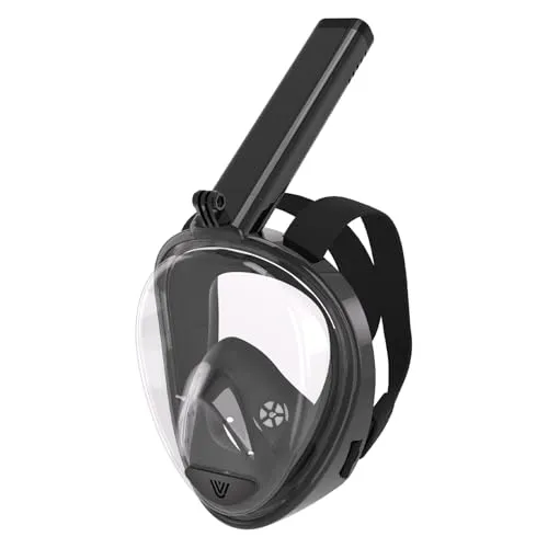 Vitare Schnorchelmaske für Erwachsene und Kinder, Tauchmaske Vollgesichtsmaske, 180° Panorama Taucherbrille mit Schnorchel, Schnorchelset mit Kamera Clip, Antibeschlag Tauchmaske Ganzes Gesicht
