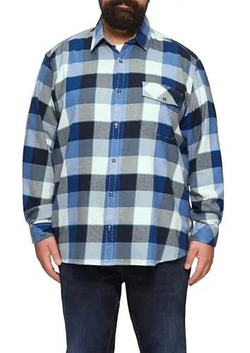 s.Oliver Regular Fit Kariertes Flanellhemd - Herrenhemden: Bequemes Flanellhemd mit Brusttasche, ideal für lässige Looks und kühle Tage dank hochwertiger Baumwollmischung.