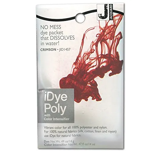 Jacquard Textilfarbe iDye Poly, Färbemittel für synthetische Gewebe, 14g Päckchen inkl. Farbverstärker