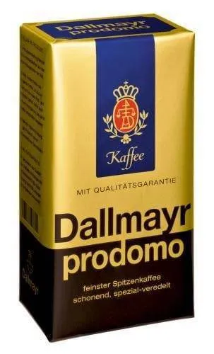 Dallmayr Prodomo Kawa Mielona 500 g - Gemahlener Kaffee, aromatisch und kräftig im Geschmack – perfekt für Kaffeeliebhaber.