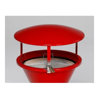 Mülleimer Zubehör VAR Standascher Dach rot von VAR