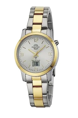 MASTER TIME Funkuhr MTLA-10305-12M: Elegante Damenuhr mit Datumsanzeige - Damenuhren mit Quarz-Antrieb, Funktechnologie und Langzeitbatterie für präzise Zeitmessung und stilvolles Design.