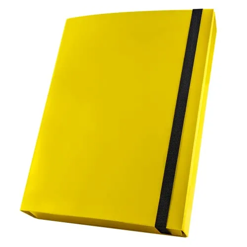 Netuno Sammelmappe A4 Pappe 50 mm gelb Dokumentenmappe Klappordner Kartonmappe mit Gummizug Mappe PP 1 Stück