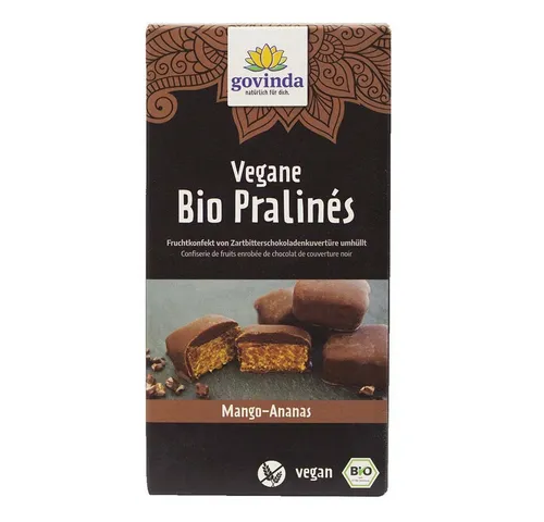 Govinda Süßigkeit Vegane Pralinés - Mango-Ananas 70g