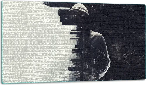 Glasschneidebrett Herdabdeckplatte Ceranfeld Universal 52x30 cm Schwarz