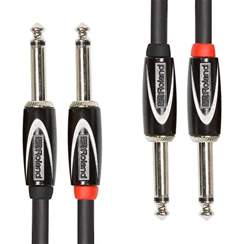 Roland Black-Serie Verbindungskabel – 6,3-mm-Klinkenstecker, Länge: 1 m – RCC-3-2814