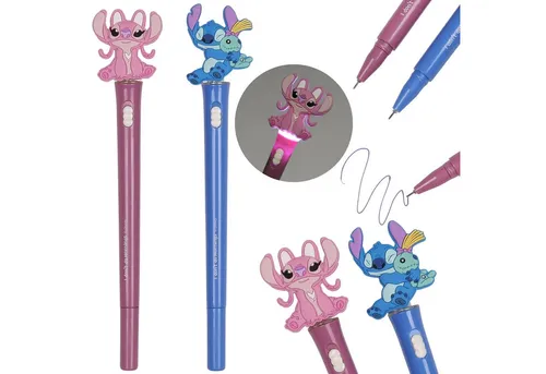 Sarcia.eu Gelroller DISNEY Stitch 2x leuchtender Stift, Figuren, blaue Tinte, Set