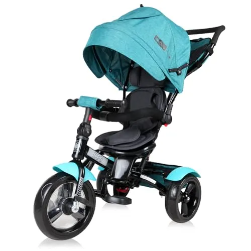 Lorelli Dreirad Neo - Mitwachsende Lösung für Kinder ab 1 Jahr - Dreirad mit höhenverstellbarer Schubstange, Sicherheitsgurt und 360° drehbarem Sitz für flexiblen Einsatz und höchsten Komfort. Ideal für aktive Eltern!