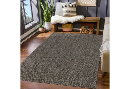 TT Home Teppich, Rechteckig, Höhe: 11 mm, Teppich Garten Wetterfest Wohnzimmer Boho Natürliche Farben Struktur J