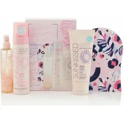 Sunkissed Pure Glow Collection Bräunungsset 4 Teile - Mittel - Das Sunkissed Pure Glow Collection Bräunungsset in mittlerer Farbnuance bietet eine einfache Anwendung für einen strahlenden Teint. Ideal für ein natürliches Bräunungsergebnis, das Ihre Ausstrahlung unterstreicht.