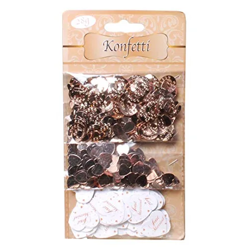 Udo Schmidt Streudeko Konfetti Just Married Rose Gold/weiß, 3 Sorten, ca. 28 gr.