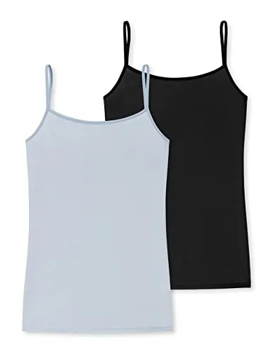 Schiesser Damen 2 Pack Spaghetti Top Unterhemd aus Bio Baumwolle - Unterhemden & BH-Hemden für Damen, aus 95% Bio Baumwolle für höchsten Tragekomfort und Nachhaltigkeit