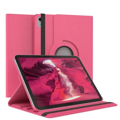 EAZY CASE - Tablet Hülle für iPad 10. Generation 2022 Schutzhülle 10.9 Zoll Smart Cover Tablet Case Rotationcase zum Aufstellen Klapphülle 360° drehbar mit Standfunktion Tasche Kunstleder Pink