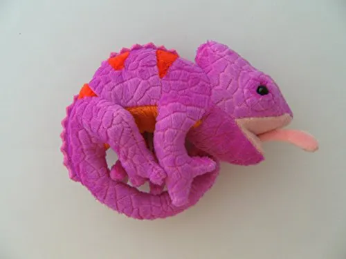 Unbekannt Stofftier Chamäleon 17 cm, pink, Kuscheltier Plüschtier, Echse