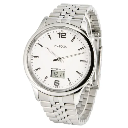 Produktbild MARQUIS Herren Funkuhr  ( deutsches Funkwerk )  Edelstahl Armbanduhr 964.6023