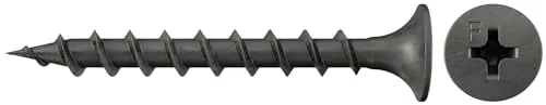 fischer Schnellbauschraube 3,5x55 - Eisenwaren: Phosphatierte Schnellbauschraube mit Grobgewinde, ideal für eine schnelle und sichere Befestigung von Gipskartonplatten auf Holzständern.
