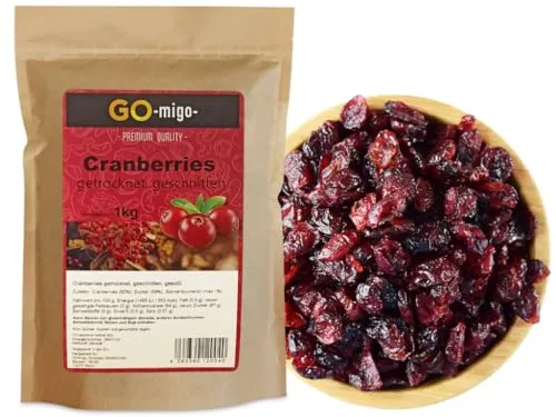 1kg Cranberries Cranberry, geschnitten Top & Frisch 1000 g
