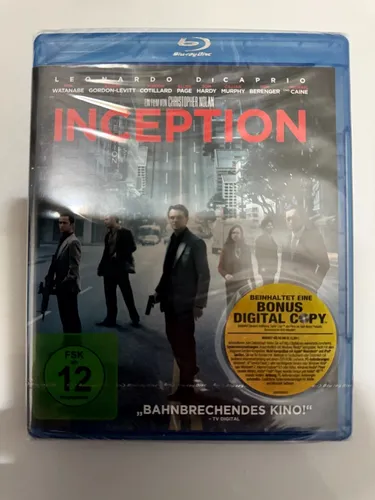 Inception [Blu-ray] - Spannender Sci-Fi-Thriller über Traumdiebe, freigegeben ab 12 Jahren und ideal für Filmabende.