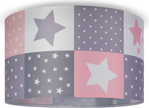 LED Pendelleuchte Kinderzimmer Sternen Motiv - Pink (Ø38cm) - Die bezaubernde LED Pendelleuchte mit Sternen-Motiv schafft eine beruhigende Atmosphäre im Kinderzimmer. Erhältlich in Pink, sorgt sie für ein sanftes Lichtspiel und ist ideal für süße Träume.