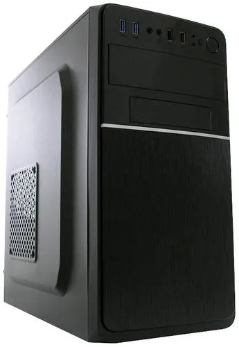 LC-Power 2015MB - Micro-ATX-Tower Gehäuse in schwarz gebürsteter Aluminiumoptik, mit 2x USB 3.0 und optimaler Kühlung