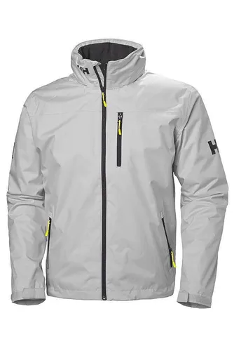 Helly Hansen Crew Hooded Midlayer Jacke, grau, S - Funktionsjacke im Marine-Stil mit Kapuze, ideal für Inshore-Segeln und Outdoor-Aktivitäten, bietet Helly-Tech-Schutz und wasserabweisende Oberfläche.