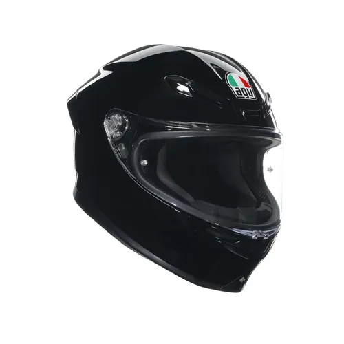 AGV K6 S Integralhelm - Schwarz - XL - Motorradhelm der Extraklasse, extrem leicht und vielseitig. Entwickelt für maximale Sicherheit und Komfort, ideal für alle Straßenfahrten.