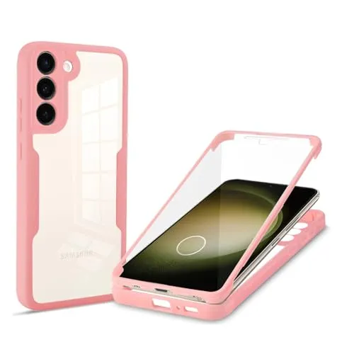 Grad Hülle Kompatibel mit Samsung Galaxy S23 | Handyhülle mit eingebautem Displayschutz für Galaxy S23 | Rosa 360