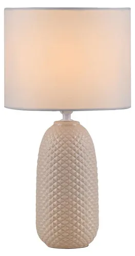 JUST LIGHT LED Tischlampe PINE Textilschirm weiß 38cm