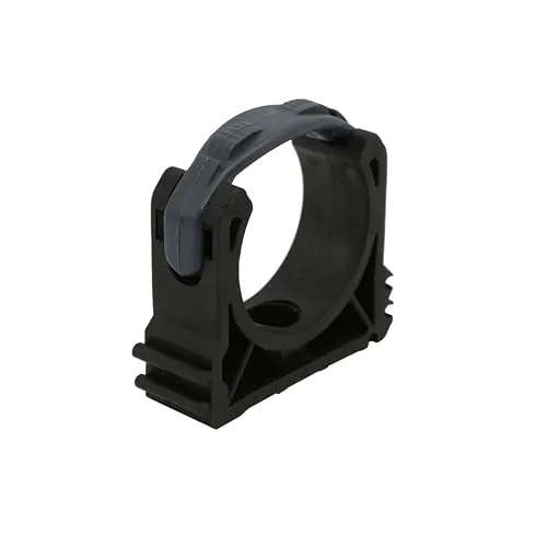 HAF 1x PVC Rohrschelle 50mm aus Kunststoff | Rohrklemme mit Verschlussbügel | Rohrhalter für PVC Rohr mit 50mm Außendurchmesser, Poolfitting, Schwimmbad, Poolverrohrung, Druckleitung, Rohrleitung