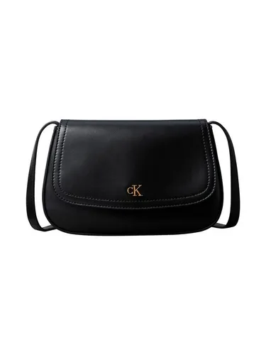 Calvin Klein Flap Camera Bag - Elegante Umhängetasche Schwarz 22 cm - Stilvolle Umhängetasche von Calvin Klein in klassischem Schwarz, ideal für jeden Anlass. Verstellbarer Schulterriemen und praktische Innenfächer sorgen für Komfort und Organisation.