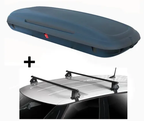 VDP Dachbox 480 Liter Carbonlook - Geräumige Dachbox mit 480 Litern Volumen, abschließbar und ideal für Citroen AX 5-Türer. Robuste Konstruktion aus PP-Kunststoff mit zusätzlicher Frontsicherung. Perfekt für den sicheren Transport von Gepäck.
