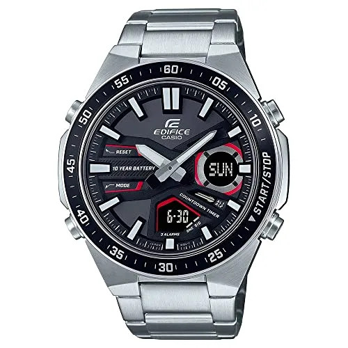Edifice Herrenuhr CA.EFV-C110D1A4VEF - Elegante Analog-Digital Uhr für Herren mit Kalenderfunktionen, wasserdicht bis 10 bar und in edler Geschenkbox – Ideal als Geschenk!