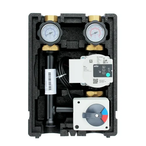 Heizkreis Pumpengruppe mit 3-Wege-Mischer und ELODRIVE Stellmotor - Kreiselpumpen für effiziente Heiz- und Kühlanlagen, universell einsetzbar mit optimaler Regelung durch den ELODRIVE Stellmotor.
