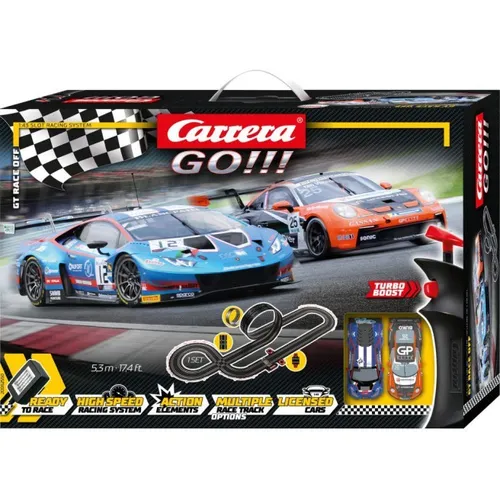 Carrera GO!!! GT Race Off“ Autorennbahn mit 5,3 m Länge (62550)