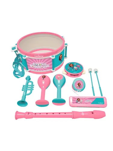 Gabby's Dollhouse Musical Set 7 pcs - Musikspielzeug mit 7 verschiedenen Instrumenten in einem. Fördert die musikalische Entwicklung von Kleinkindern ab 3 Jahren.