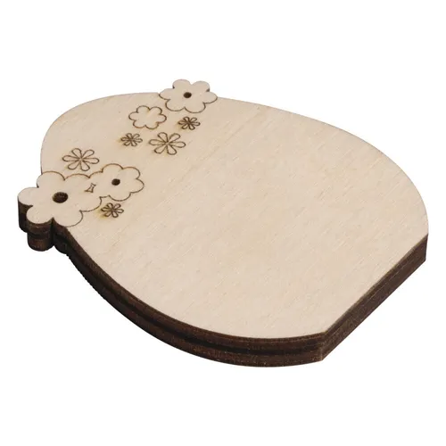 Holz Deko Ostereier, FSC Mix Credit, natur, 4,5-7,5cm, Stärke 6mm, SB-Btl. 5Stüc