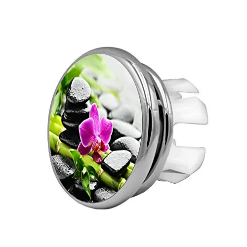 KNOPPO® 2er Set Waschbecken Design Überlauf Abdeckung, Überlaufblende, Überlaufrosette