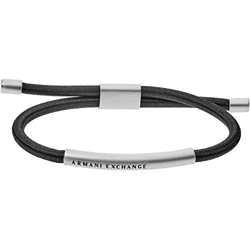Armani Exchange Edelstahlarmband für Herren - Armband für Herren aus hochwertigem Edelstahl mit gebürstetem Finish und praktischem Schieberverschluss - ideal für jeden Anlass.