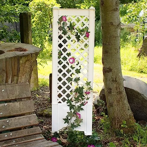 NYVI Spalier mit Erdspießen NYVIGreen 140x43 cm in weiß von NYVI